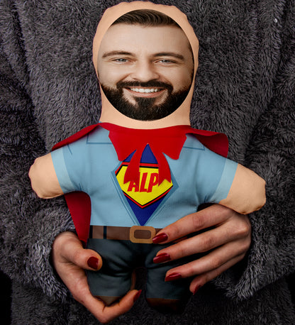 Kişiye Özel Gömlekli  Kahraman Peluş Bebek